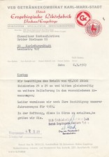 BOCKAU, Brief 1969, VEB Getränke-Kombinat Karl-Marx-Stadt Erzgebirgische Likör-F