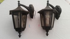 1 Außenleuchte Wandlampe außen E27 klassisch alt Laterne Landhaus schwarz Eisen