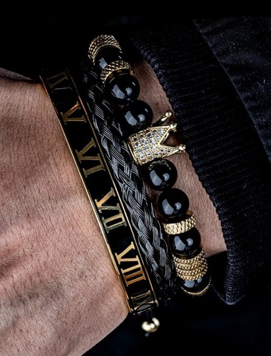 Herren armband set schwarz - armband,