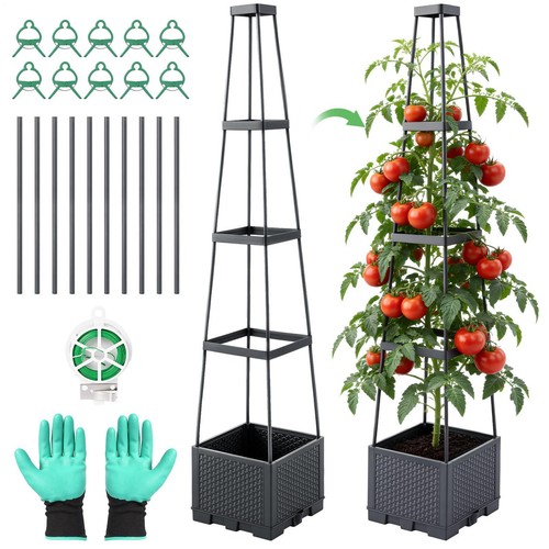 Tomatentopf mit rankhilfe - tomatentopf,