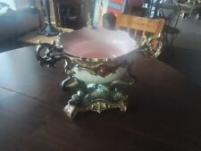 Julius Dressler Biela wunderschöne alte Majolika Keramik Jugendstil Prunkschale