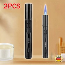 2X Sturmfeuerzeug Aluminiumlegierung Nachfüllbar Winddicht Langes Stabfeuerzeug