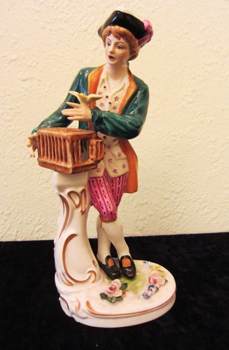 Porzellan figur vogelhändler - porzellan-figur,