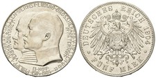 Hessen - Ernst Ludwig - 1892-1918 -5 Mark 1904 - J.75
