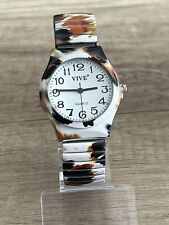 Vive Armband Uhr Edelstahl Flexband Quartz Stretch  Bunt Neu Top