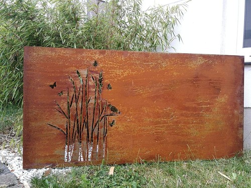 Edelrost garten sichtschutz - edelrost,