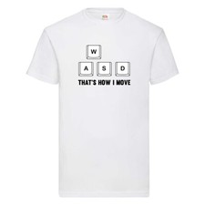 WASD | Zocker | Gamer | Gaming T-Shirt Weiß