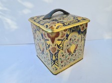 alte Blechdose Faber Kaffee Bremen Blütendekor 