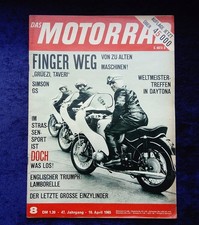 Das Motorrad 8/1965 Luigi Taveri, Simson GS 50 und GS 75, P.&M. Panther