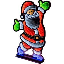 LED Weihnachtsmann 444 LED mit Infinity Effekt Dekofigur IP20 Timer 41x7x59,5cm