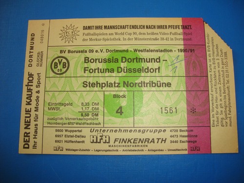 Ticket bvb dortmund - 90/91,