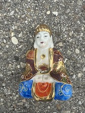 Japanischer Buddha Satsuma Hankoka Porzellan Handmade Figur Skulptur 6cm