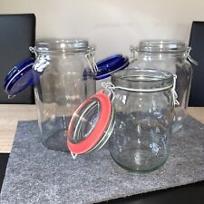 3 Set vorratsgläser glas aufbewahrungsgläser Gläser Müsli Mehl Lebensmittel