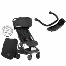 Mountain Buggy Nano V3 (2020+) - black inkl. Reisetasche + Bügel + Tablett - NEU