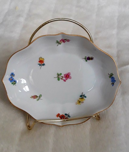 Meissen schale oval - oval, goldrand