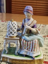 Porzellan figur dame mit - figur,