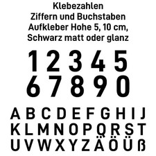 Ziffern Buchstaben Aufkleber