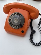 Retro SEL Telefon Wählscheibentelefon FeTAp 612 - 2 Lachs Orange Baujahr 02/78