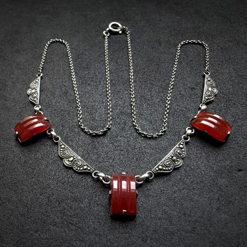 Art deco collier - art, silber