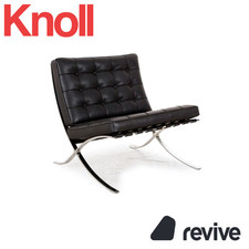 Knoll International Barcelona Chair Leder Sessel Schwarz Bauhaus by Ludwig Mies