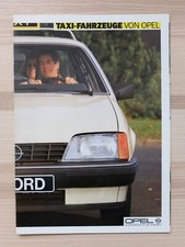 OPEL TAXI Fahrzeuge Prospekt 1985 Ascona C Rekord Senator A2 Kadett E Brochure