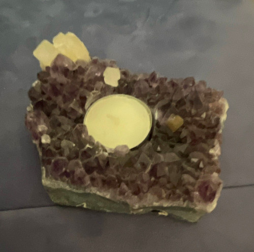 Amethyst teelichthalter aus - amethyst,