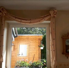 Fensterdekoration Schals hängend mit Drapierhaken