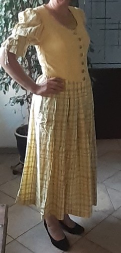 Dirndl gelb mehrfarbig - gelb/mehrfarbig,, mit