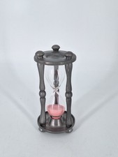 Vintage Sanduhr / Eieruhr aus Zinn & Glas - Laufzeit ca. 3min - 12cm