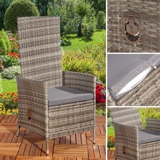 B Ware / Verstellbarer Garten Relaxsessel Polyrattan Balkon Sitzmöbel 1