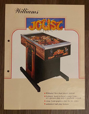 Williams Joust Flyer /Flipper Pinball