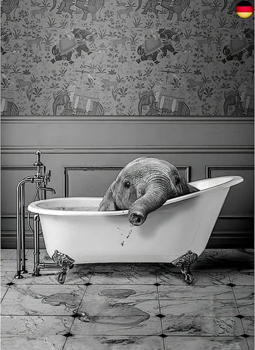 Badezimmer tier wandbilder - badezimmer,