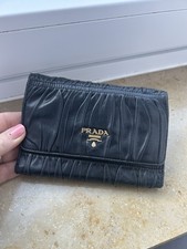 PRADA Geldbörse Leder Schwarz