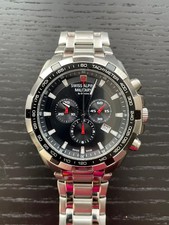 Swiss Alpine Military by Grovana Herren Chronograph Edelstahl Uhr Swiss Made