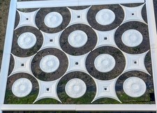 Gips Dekor Stuckdekor Barock Rosette Ornament Verzierung Wanddeko Relief Bild