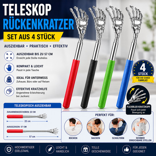 Rückenkratzer 4er set - 4er,