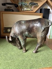 Bronze Figur Bulle-Bronze Stier handgefertigt Stierkampf Spanien Börse Vintage