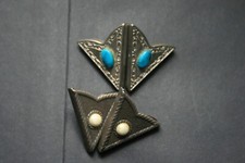 Zierkragenecken für Hemden, vier Paare + Manschettenknöpfe, neu