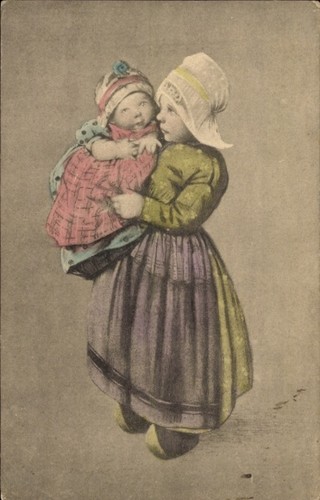 Mädchen tracht mit - ak,