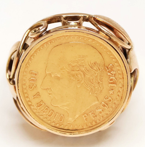 Münzring karat 585 gold - 585,