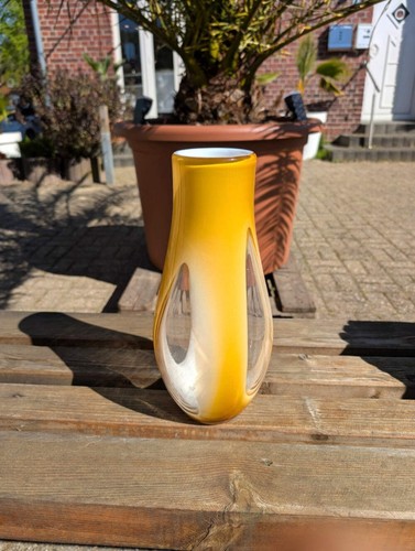 Vase glas ocker - glas, gelb