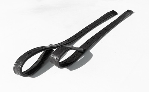 Schwarz braun leder steg - leder, t-steg