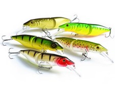 Wobbler Set 5 Stück | 2-teilig Hecht Design 110mm 22g Köder Raubfischangeln