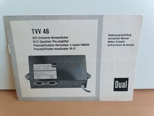 Original Dual Bedienungsanleitung für TVV 46 Entzerrer-Vorverstärker.