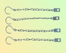 4 x Sicherungskette mit Platte