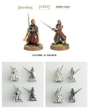 ELENDIL + ISILDUR - stehend - Zinn - GW - HdR - unbemalt - entfärbt - ohne OVP