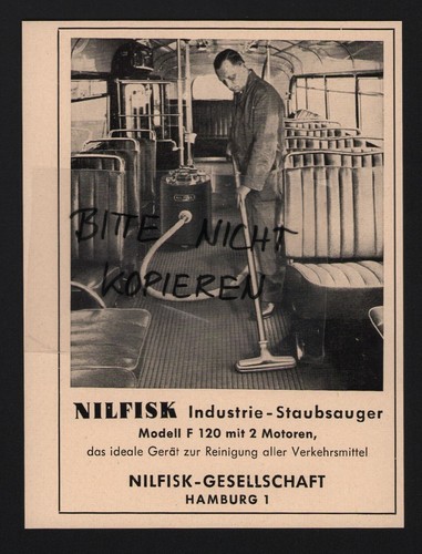 Hamburg werbung 1956 nilfisk - hamburg,,