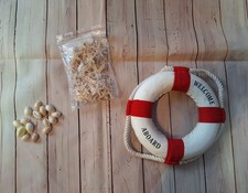 Pirat Martitim Deko Rettungsring Seesterne Muscheln Mini Set