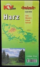 Faltkarte Harz Auto Wandern Urlaub Fahrrad 1:50000 3 -89641-531-X vintage