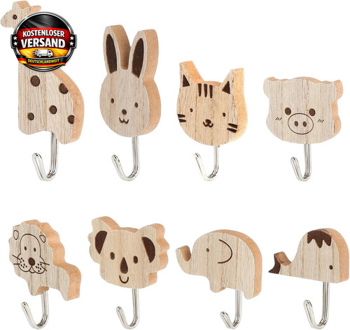 Kindergarderobe holz 8er - 8er, set